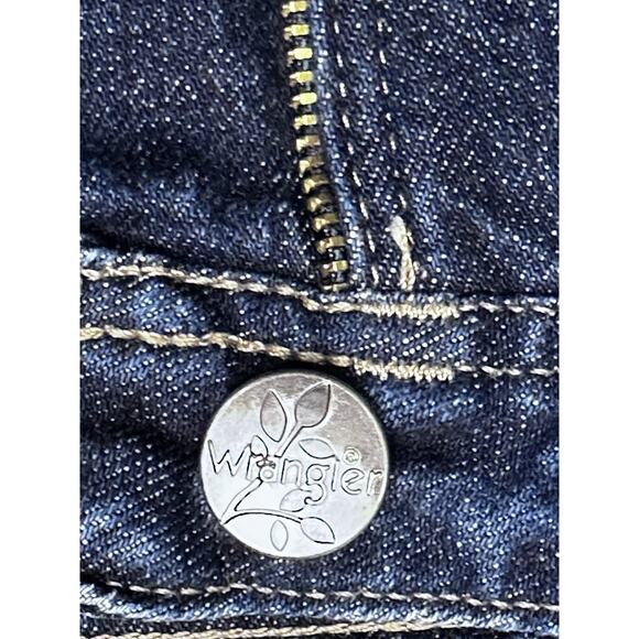 Wrangler Sz 14P Women's Jeans Stretch Denim Modest Straight Leg Dark Wash - Picture 4 of 10